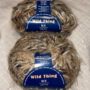 2 Skeins Discontinued Wild Thing Yarn by N.Y. Yarns